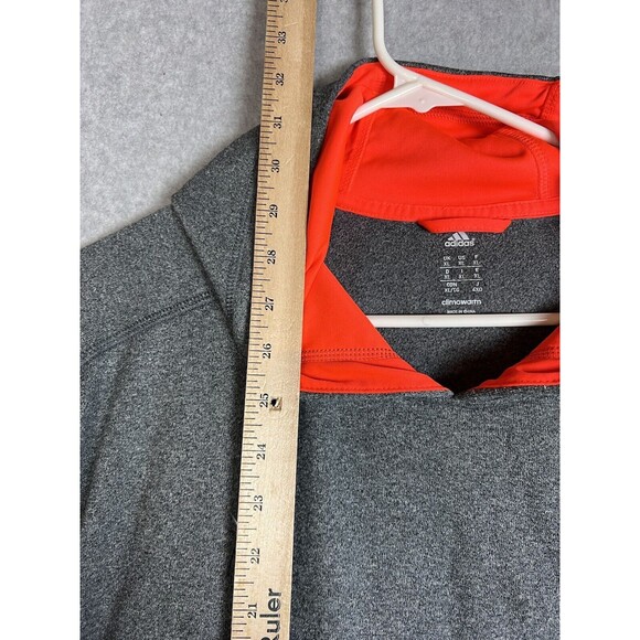 Adidas Ultimate Hoodie Long Sleeve Sweatshirt Men’s XL Grey & Orange Climawarm - Picture 8 of 10